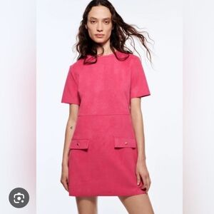 Zara Pink Short Sleeve Dress, EUC
